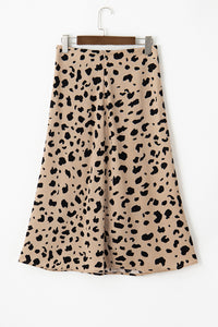 Leopard Print Midi Skirt