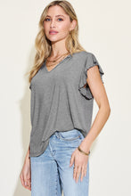 Load image into Gallery viewer, Bamboo Ruffled Short Sleeve T-Shirt