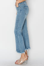 Load image into Gallery viewer, RISEN Full Size High Rise Frayed Hem Flare Jeans