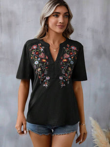 Wildflower Embroidered Top