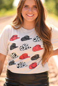 Roxy Red Cowboy Hats Tee