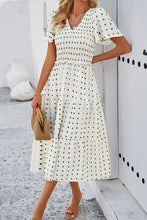 Load image into Gallery viewer, Swiss Dot Short Sleeve Smocked Dress