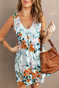 Printed Button Down Sleeveless Magic Dress (3 Colors)