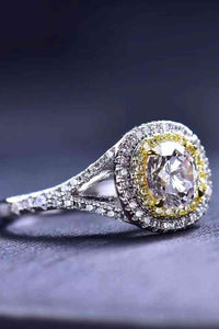 Two-Tone 1 Carat Moissanite Ring