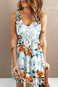 Printed Button Down Sleeveless Magic Dress (3 Colors)