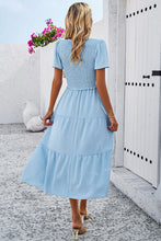 Load image into Gallery viewer, Swiss Dot Short Sleeve Smocked Dress