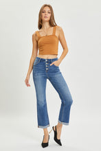 Load image into Gallery viewer, RISEN Button Fly Cropped Bootcut Jeans