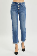 Load image into Gallery viewer, RISEN Button Fly Cropped Bootcut Jeans