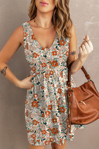 Printed Button Down Sleeveless Magic Dress (3 Colors)