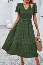 Load image into Gallery viewer, Swiss Dot Short Sleeve Smocked Dress