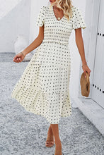 Load image into Gallery viewer, Swiss Dot Short Sleeve Smocked Dress