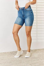 Load image into Gallery viewer, Judy Blue Tummy Control Double Button Bermuda Denim Shorts