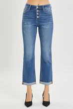 Load image into Gallery viewer, RISEN Button Fly Cropped Bootcut Jeans