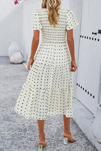 Load image into Gallery viewer, Swiss Dot Short Sleeve Smocked Dress