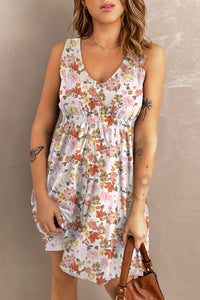 Printed Button Down Sleeveless Magic Dress (3 Colors)