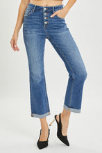 Load image into Gallery viewer, RISEN Button Fly Cropped Bootcut Jeans