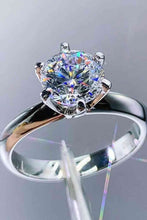 Load image into Gallery viewer, Adored 925 Sterling Silver 3 Carat Moissanite 6-Prong Ring