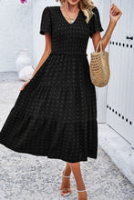 Load image into Gallery viewer, Swiss Dot Short Sleeve Smocked Dress