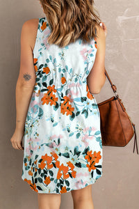 Printed Button Down Sleeveless Magic Dress (3 Colors)