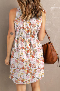 Printed Button Down Sleeveless Magic Dress (3 Colors)