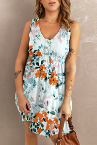 Printed Button Down Sleeveless Magic Dress (3 Colors)